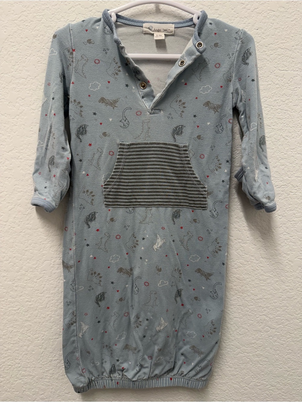 Angel Dear Light Blue Dino Nightgown